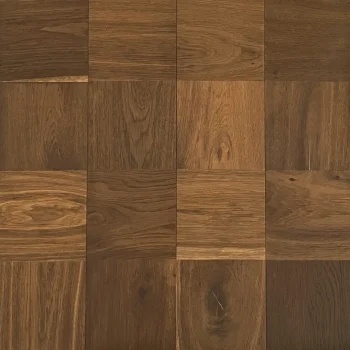 Close-up of Cubed Smoked Oak Brushed & Oiled Wood Flooring surface