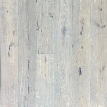 Close-up of New Heritage XL Oyster Oak Brushed & Wax Oiled flooring showing natural oak grain and smooth finish