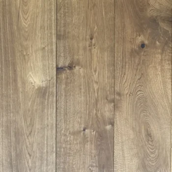 Close-up view of Heritage XL Smoked Oak brushed and oiled engineered flooring showing the rich grain and smoked finish