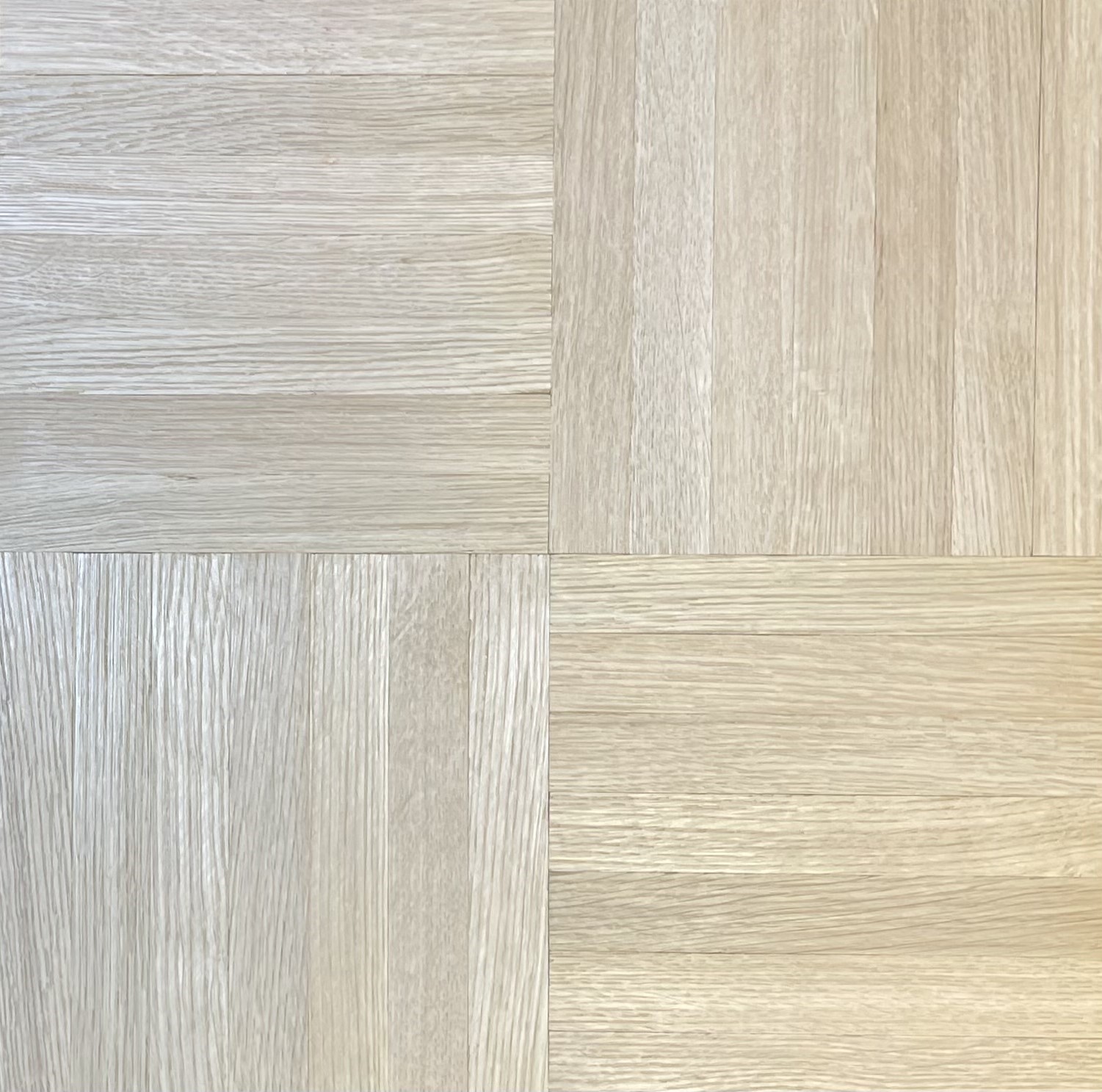 Finger Joint Geometric Mosaic Parquet Unfinished Prime Solid Oak Overlay