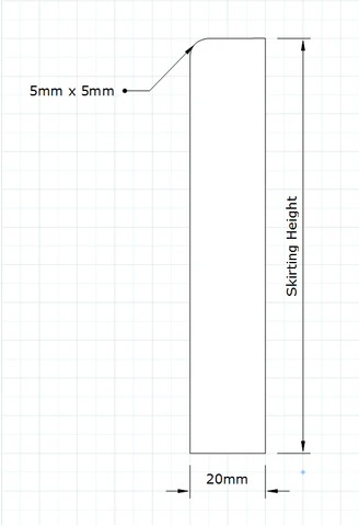 Pencil Round Solid Oak Skirting - Image 2