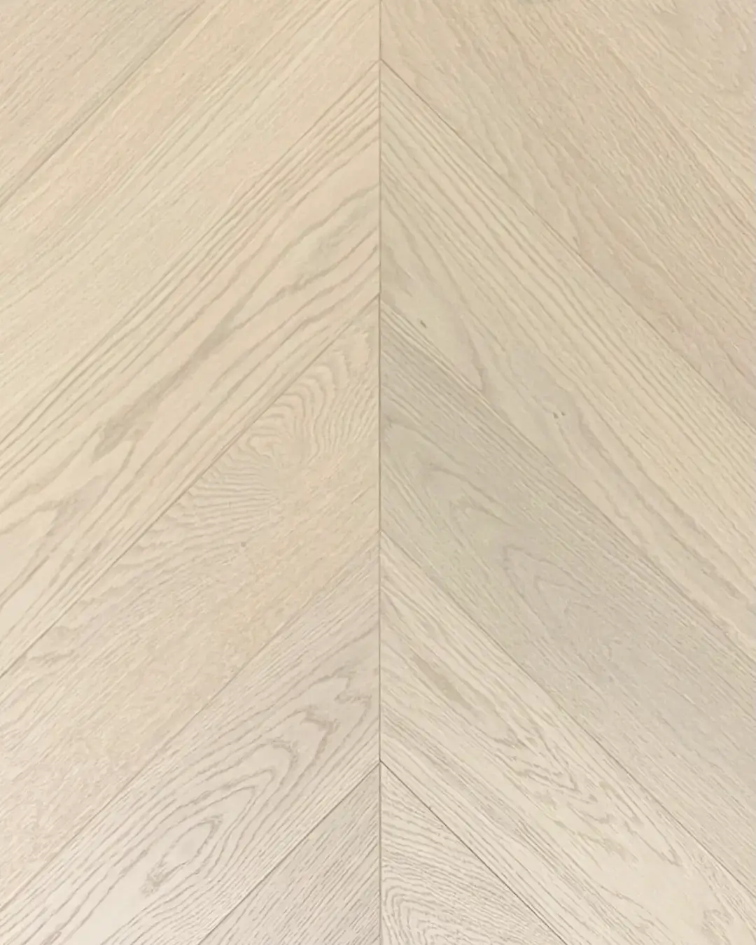 Luxury prime grade invisible chevron brushed and oiled oak flooring close up