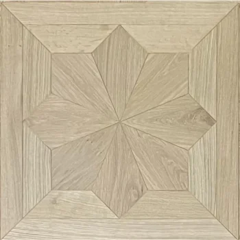 Rosetta Floral Unfinished Oak Geometric Parquet Flooring Panel Close Up