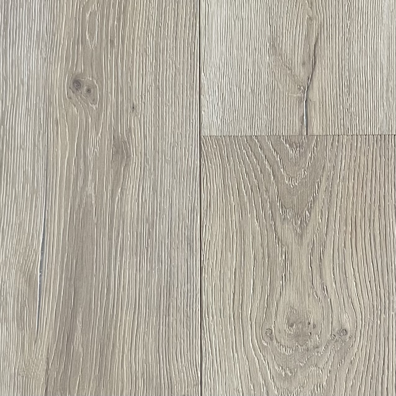 Heritage Mineral White Oak brushed and wax oiled engineered wood flooring plank 190 x 14 x 1900mm